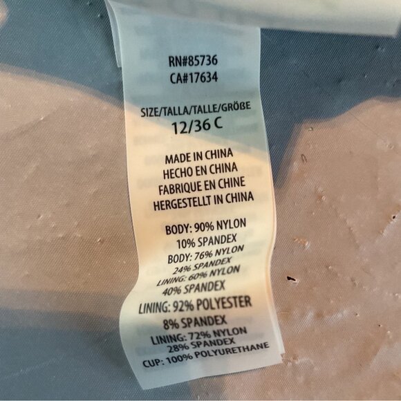 NWT Contours By Coco Reef Shapemaker One-Piece Swimsuit PerfectionFit Bra 12/36C - Picture 12 of 15